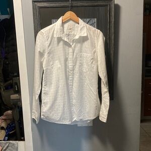 GAP White Casual Button Down Shirt Lightweight Cotton